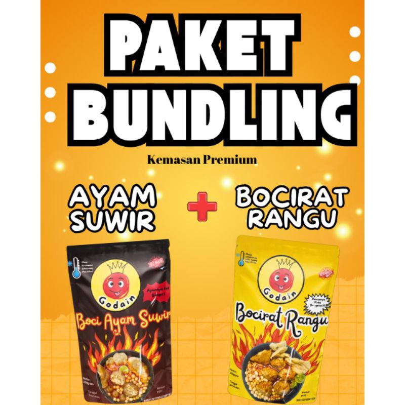 

BOCI GODAIN - PAKET BUNDLING {{ Boci Ayam suwir + Bocirat Rangu }} - Boci Instan