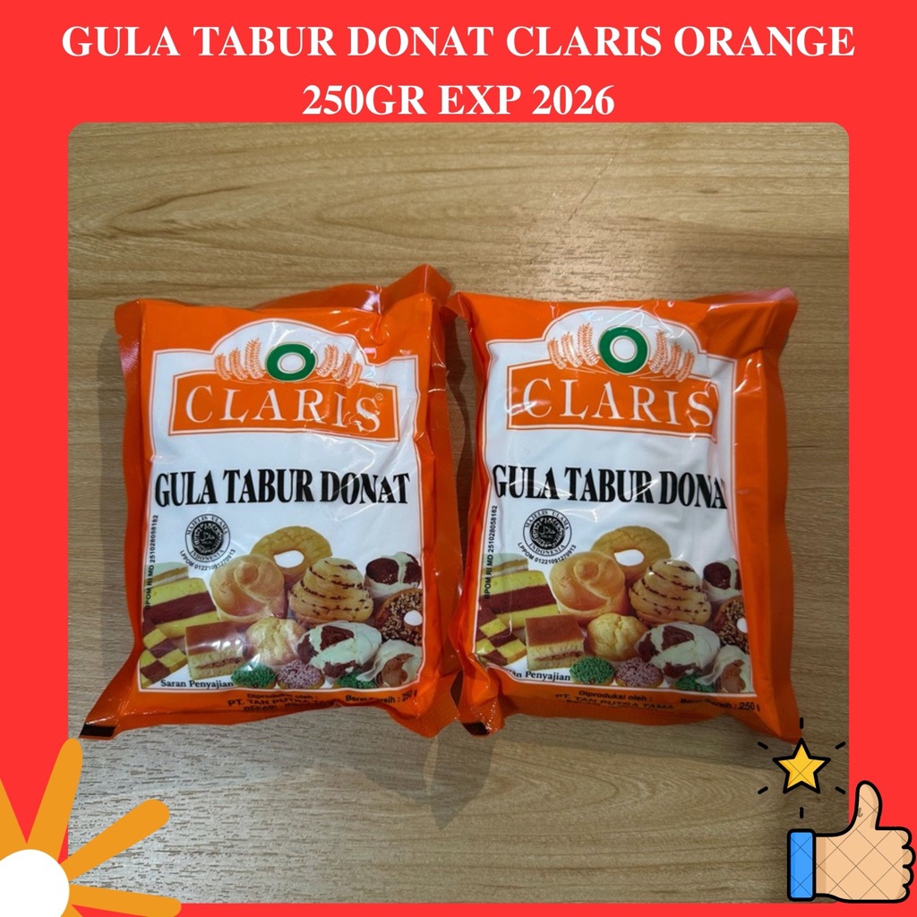 

GULA TABUR DONUT ORANGE 250GR