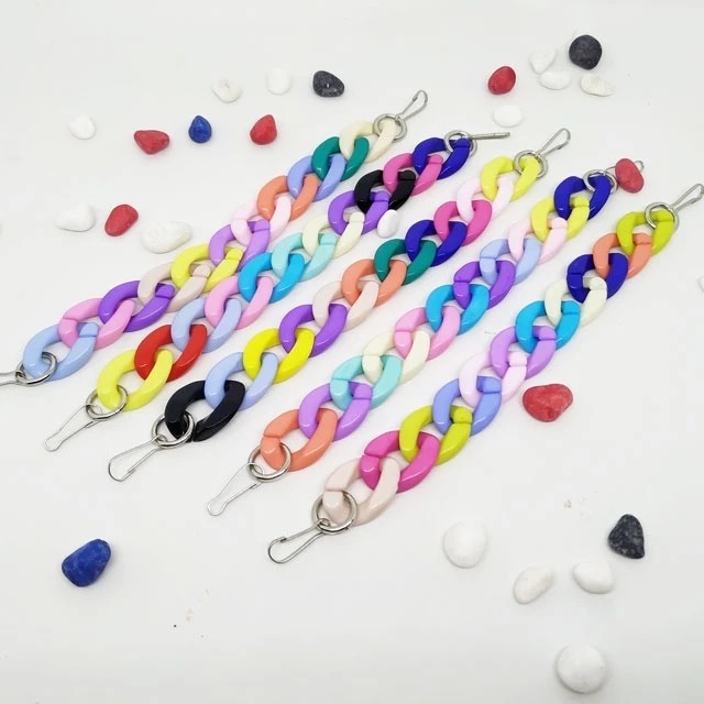 Konektor Masker Rantai Polos Warna Warni || Pengait Masker Ayu Ting Ting