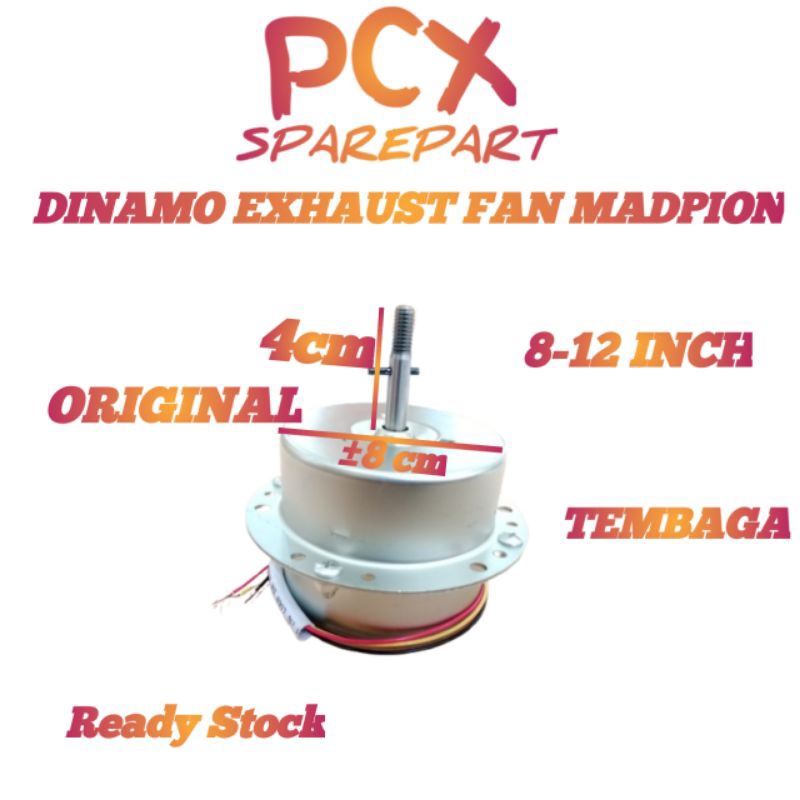 DINAMO EXHAUST FAN MASPION/ MESIN KIPAS HEXSOS / MOTOR HEXSOS 8-12 INC FULL TEMBAGA