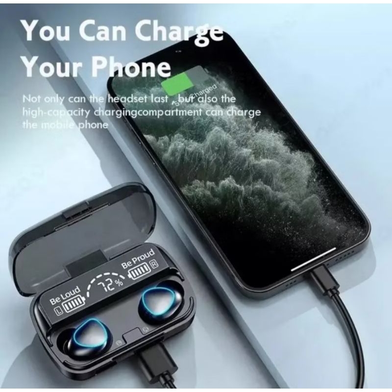 Tws Bluetooth Earphone And Powerbank
