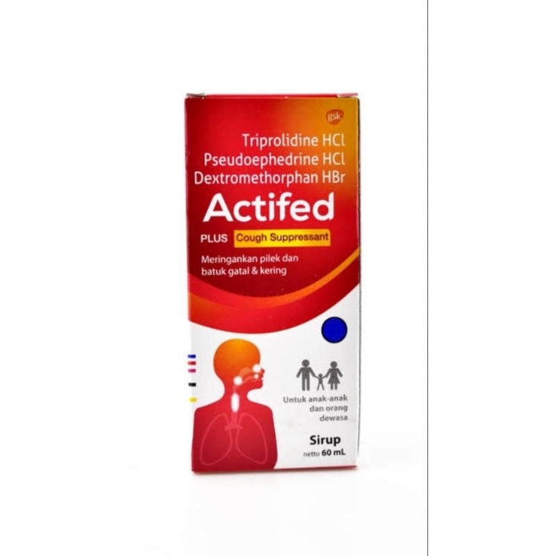 Actifed Plus Cough Supressant Sirup Merah 60ml