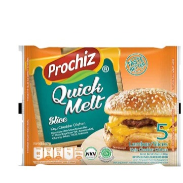

Prochiz Quick Melt Keju Cheddar Slice 5 s