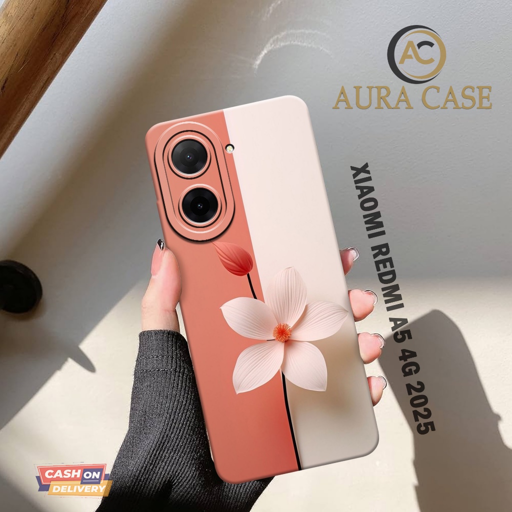 Aura Case Xiaomi Redmi A5 4G 2025 Terbaru - Fashion Case Flower Cute - Casing Xiaomi Redmi A5 4G 202