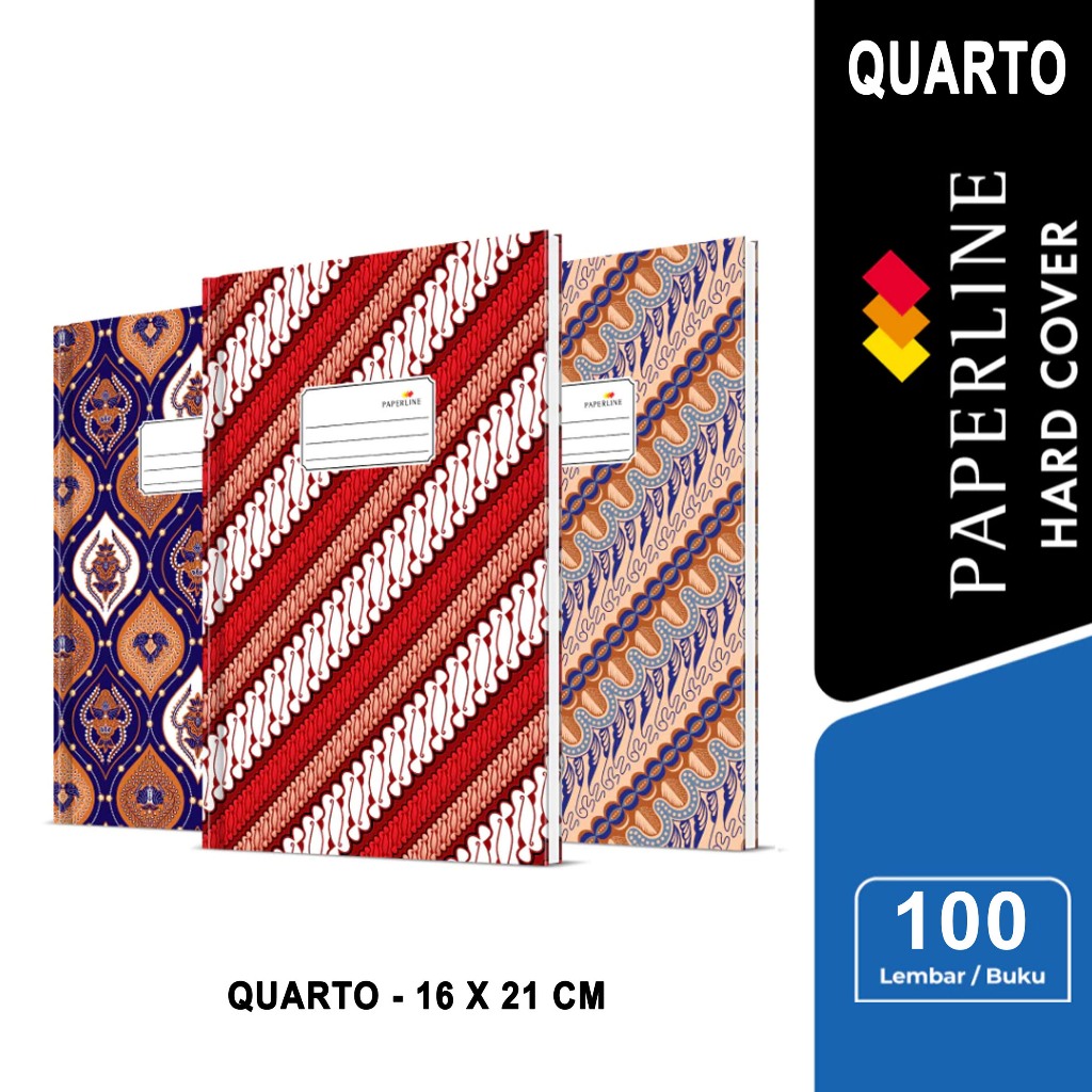 

Paperline Hard Cover 100 Quarto PGG HC 100 Q / Buku Quarto - Isi 100 Lembar