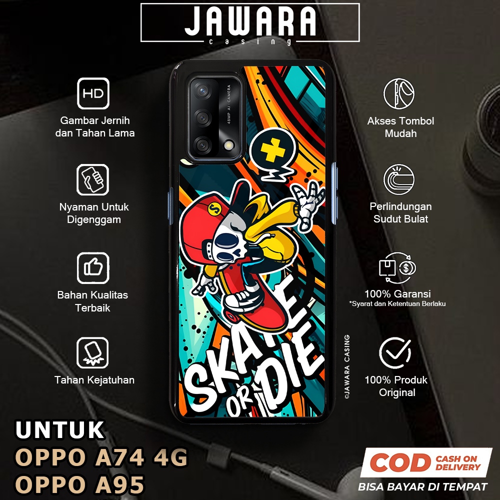 Case Oppo A74 4G A95 Casing Oppo A74 4G A95 [CSKL] Premium Case Glossy Case Hp Oppo Jawara Casing Hp