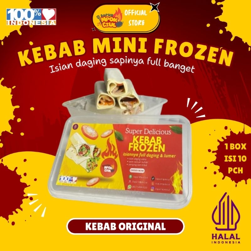 

kebab Mini Frozen Full Isi Dagingnya 1 box isi 10 pch
