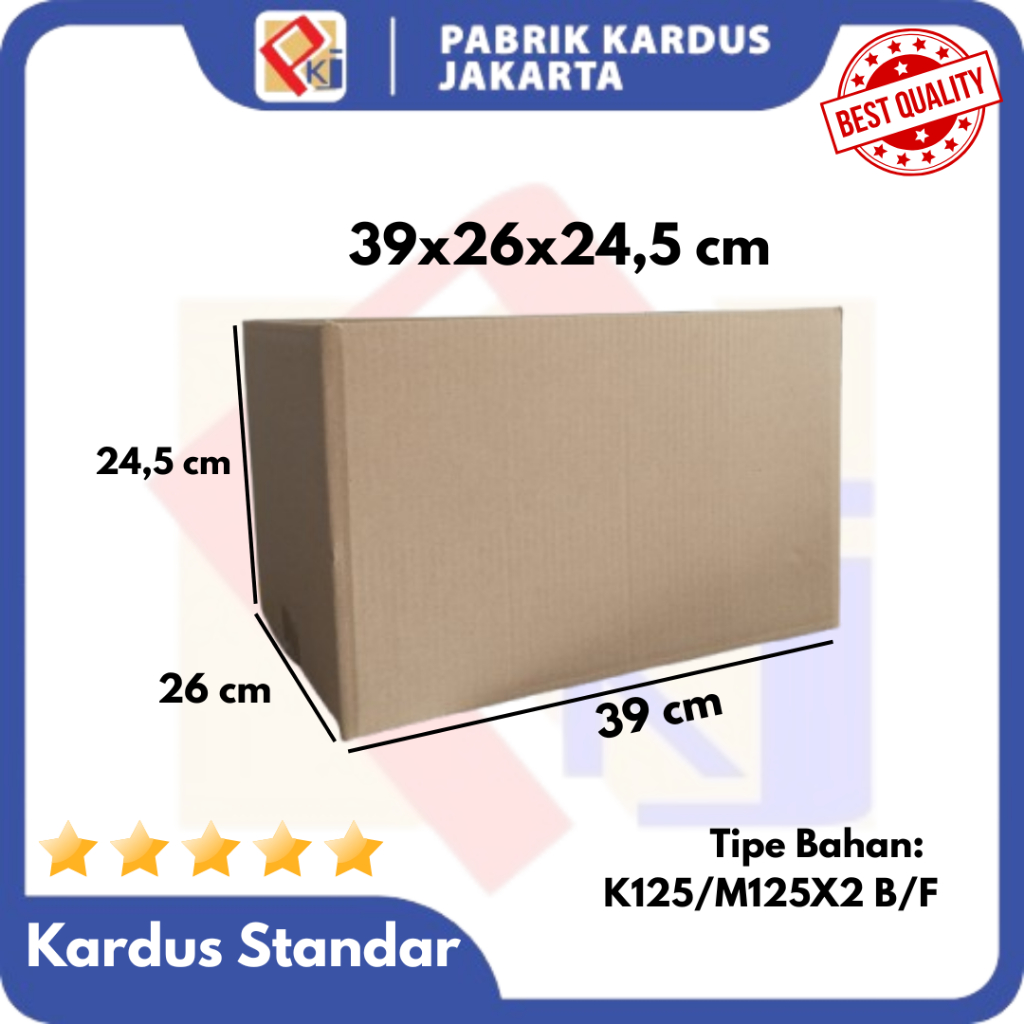 

Karton box| Dus Polos | Kardus packing standar uk.39x26x24,5 cm Kardus Pindahan| Kardus Besar