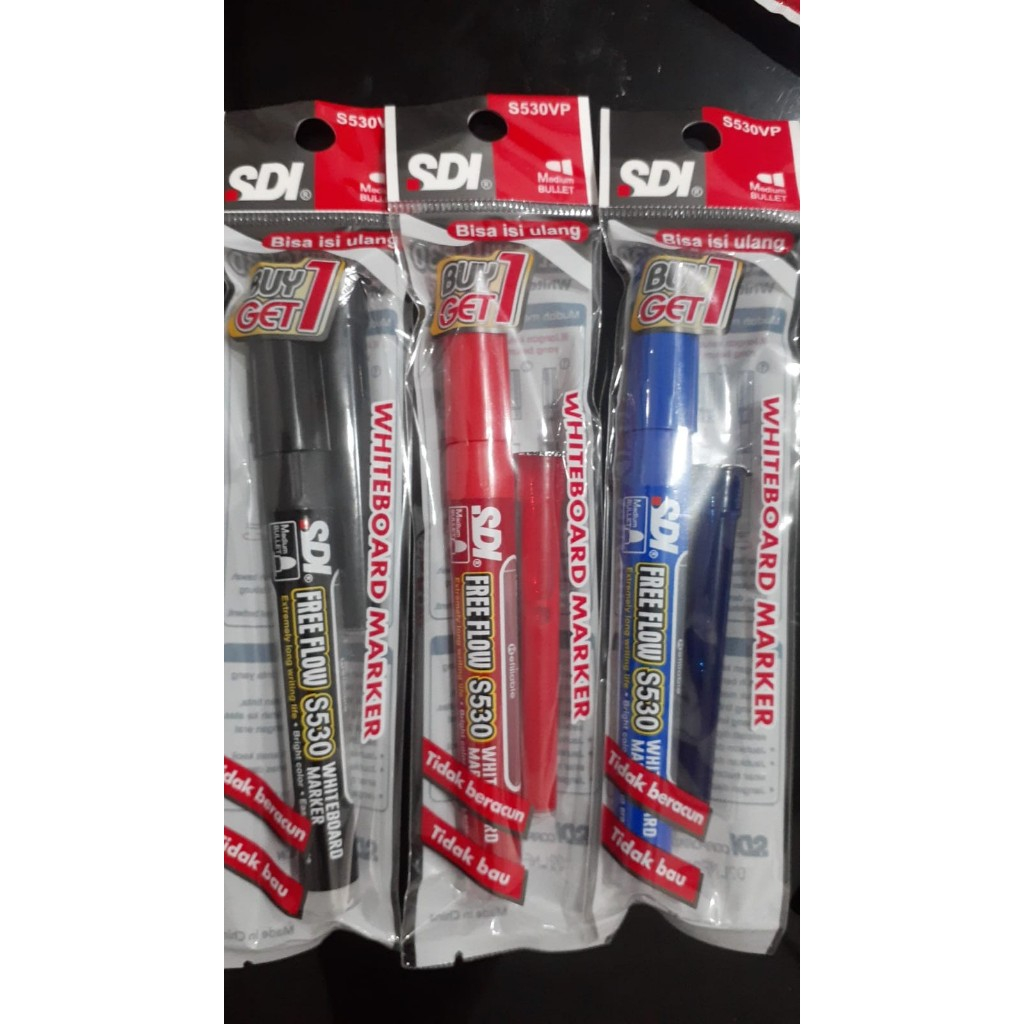 

SDI SPIDOL WHITEBOARD MARKER SDI S530VP BLUE FREE REFIL