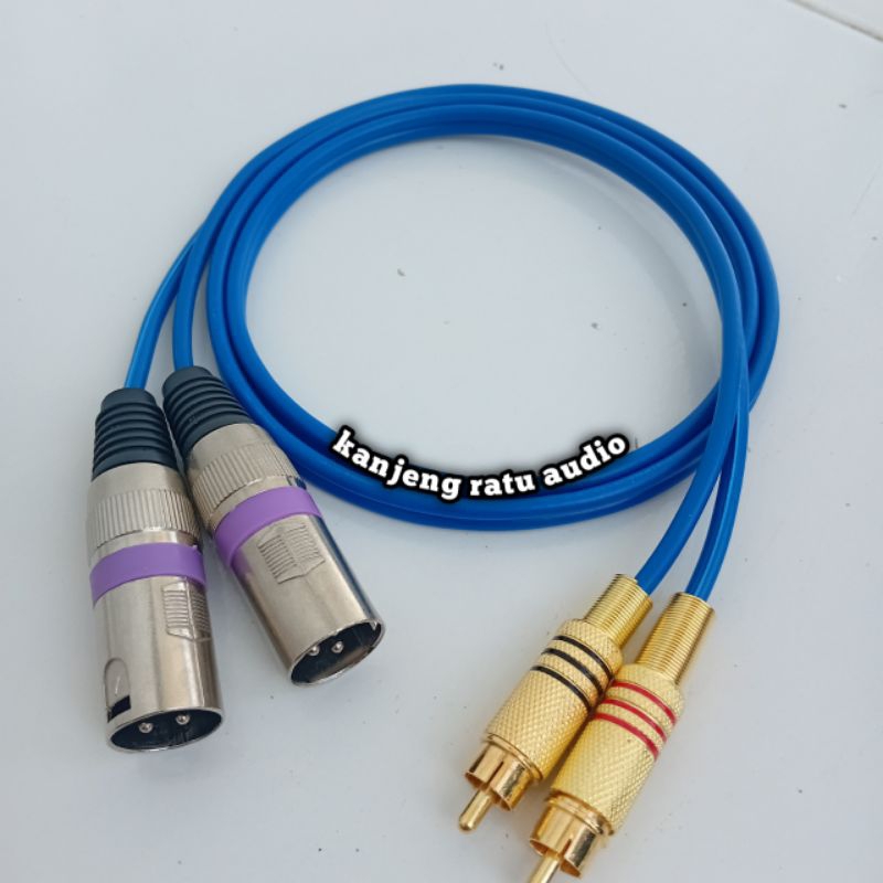 kabel audio jack canon xlr male to rca gold/kabel mixer ke power jack canon to rca