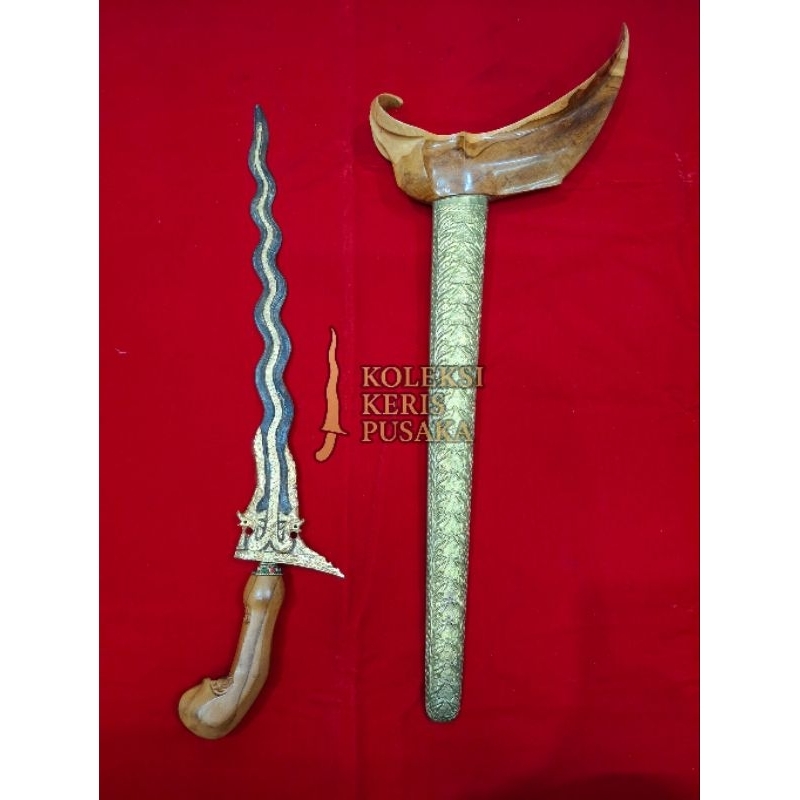 Keris Kamardikan Naga Kembar Kinatah Sepuhan