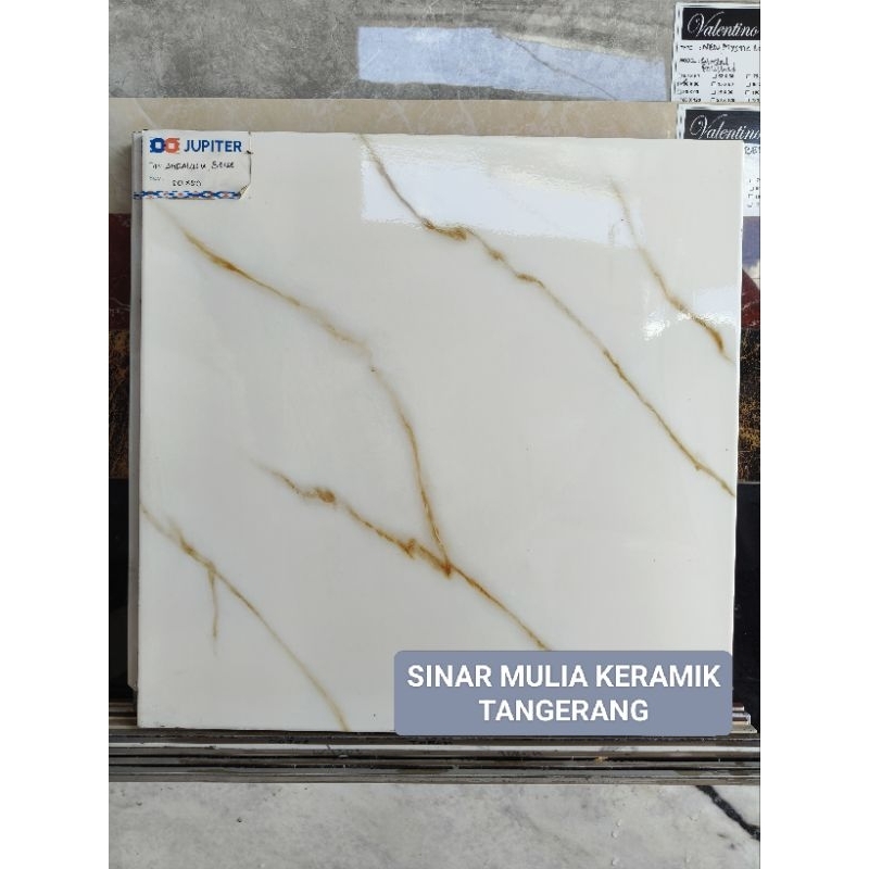Keramik 50x50 Lantai Glossy Ukuran 50x50 Jupiter Andalusia Beige - keramik lantai kilap - keramik la