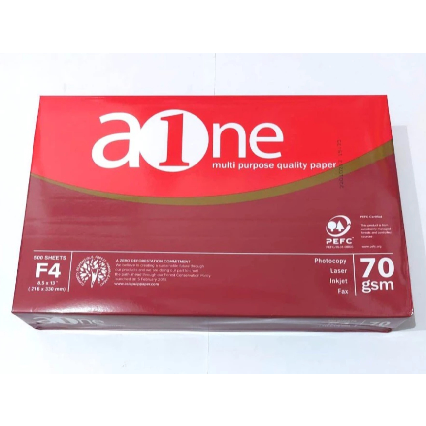 

AONE Kertas HVS Folio F4 70 Gram Per Rim Isi 500 Lembar Copier Paper Fotocopy Putih