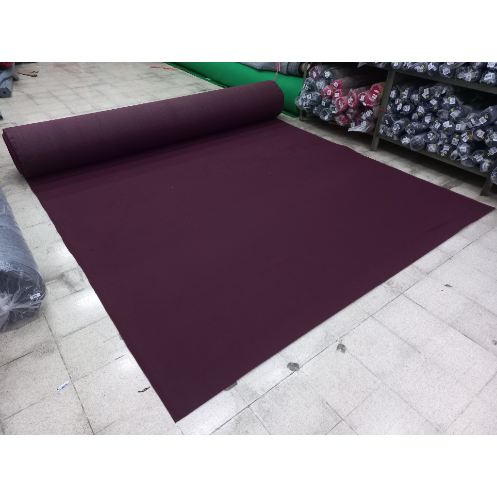 Karpet Brudu Polos Meteran Karpet Wedding AVANOS 1m x 3m Lebar 3m - Burgundy