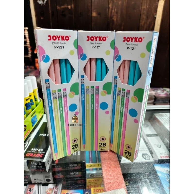 

JOYKO Pencil Pensil Joyko P-121 2B 1 Box Isi 12 Pcs