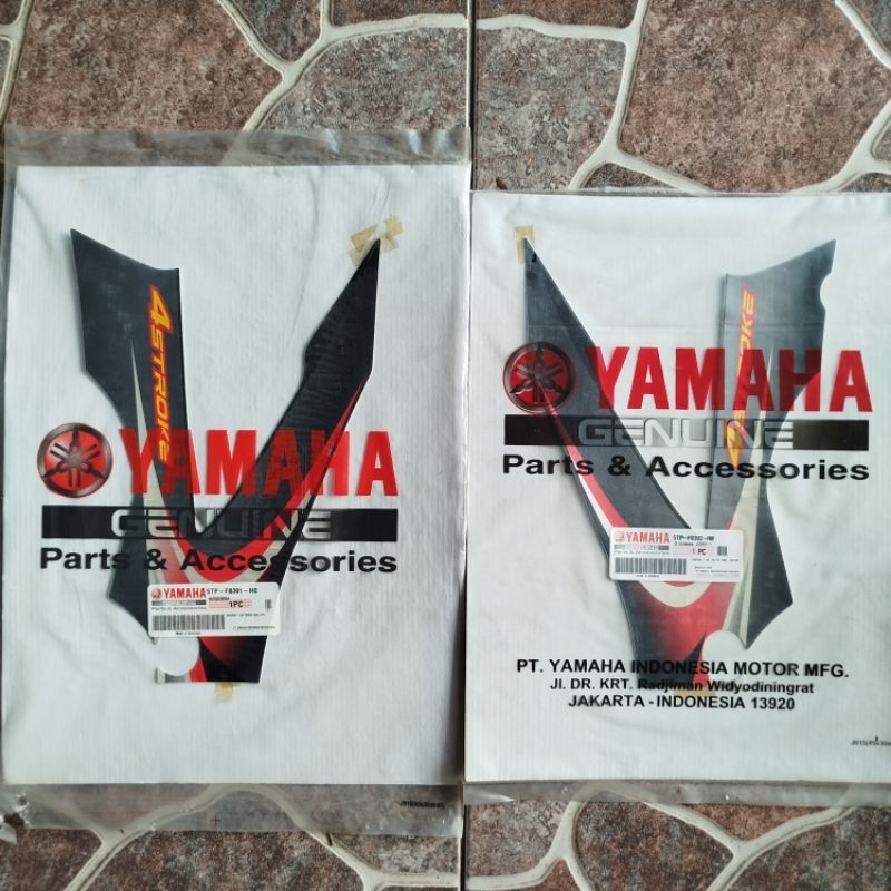 Stiker Striping Sayap Luar Jupiter Z Hitam Putih Original YGP