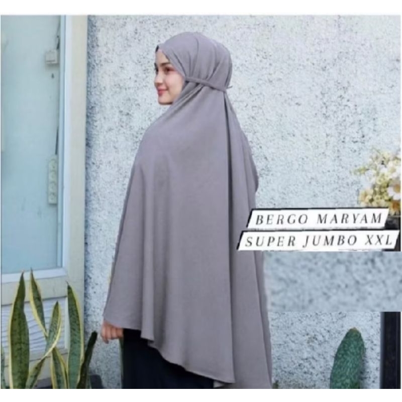 Jilbab Bergo Maryam Jumbo XXL Crinkle Airflow Hijab Non Pet Crinkle Bergo Maryam Crinkle Jumbo XXL