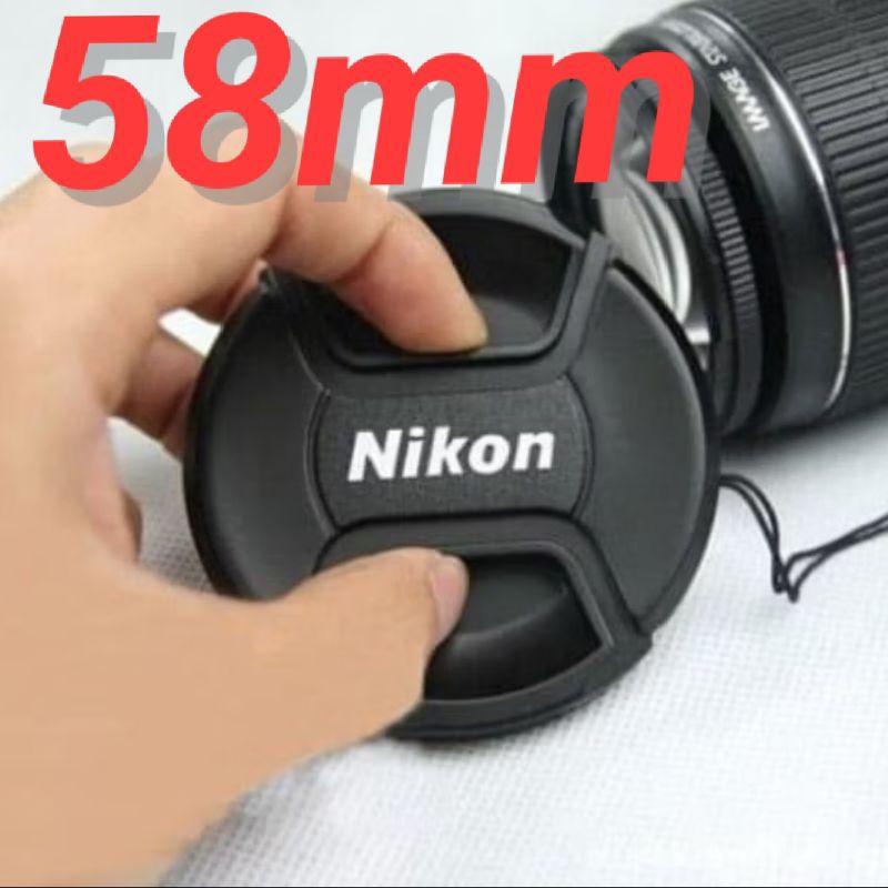 Tutup depan lensa kamera Nikon 50mm 1.8G lenscap nikon 58mm lens cap lensa nikon 50 mm f 1.8 G 58 mm