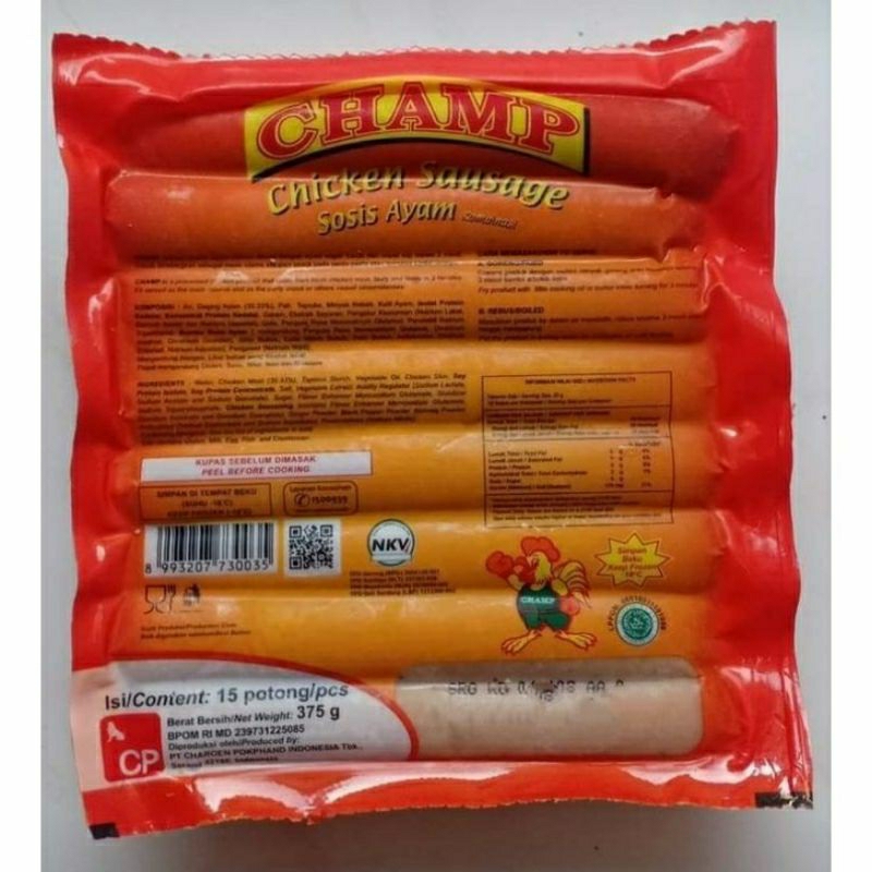 

Frozen food - sosis champ ayam 375g isi 15 pcs by pasar Tasik online