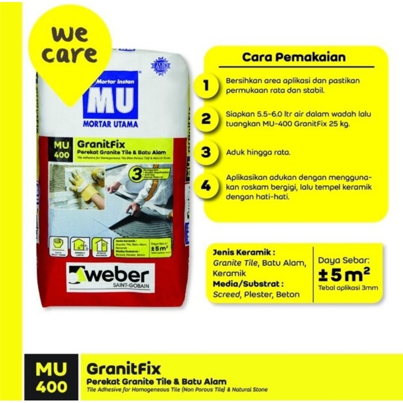 MORTAR SEMEN PEREKAT GRANIT KERAMIK 25KG