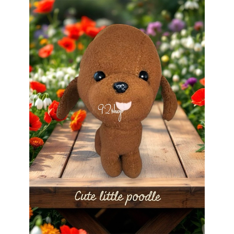 Luckys simulation Poodle dog realistic character toy dog stuffed animal plush toy | boneka anjing Po