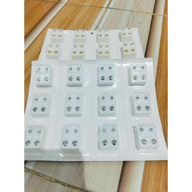 GROSIR 24PCS/12PASANG ANTING TINDIK STAINLESS ANTING PRIA & WANITA ANTI KARAT