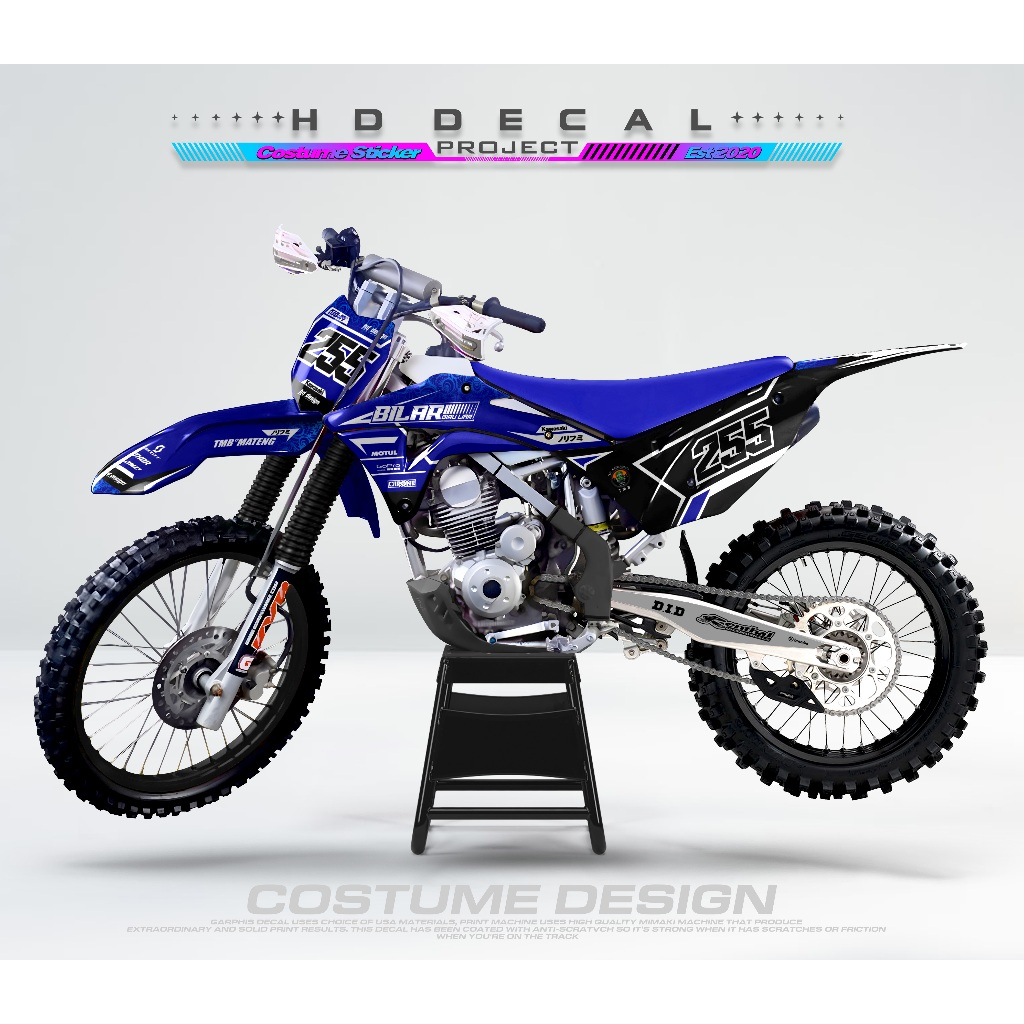 DECAL KLX GORDON BIRU  FULL BODY PREMIUM GLOSY COSTUME DESIGN