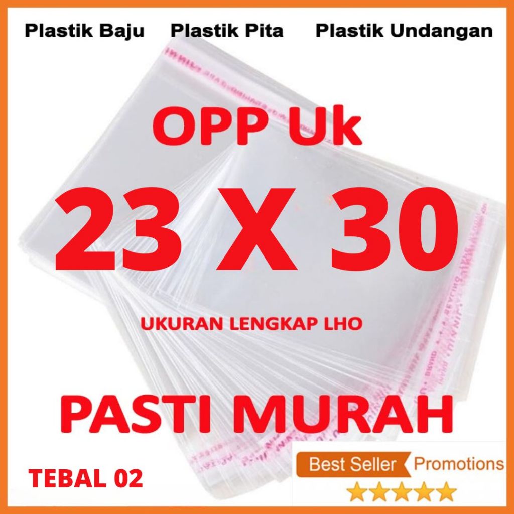

[02] OPP LEM PLASTIK KACA 23 X 30 DVD,Bakery,Undangan,Roti,Amplop,Angpao (Isi 100 Lembar)