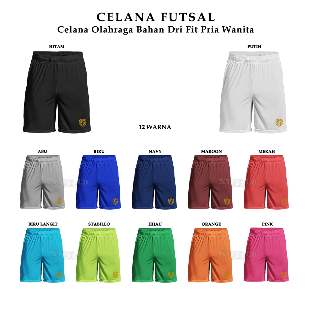 CELANA STUVCO OLAHRAGA BOLA FUTSAL FITNESS RUNNING GRADE ORI BADMINTON VOLI PRIA WANITA