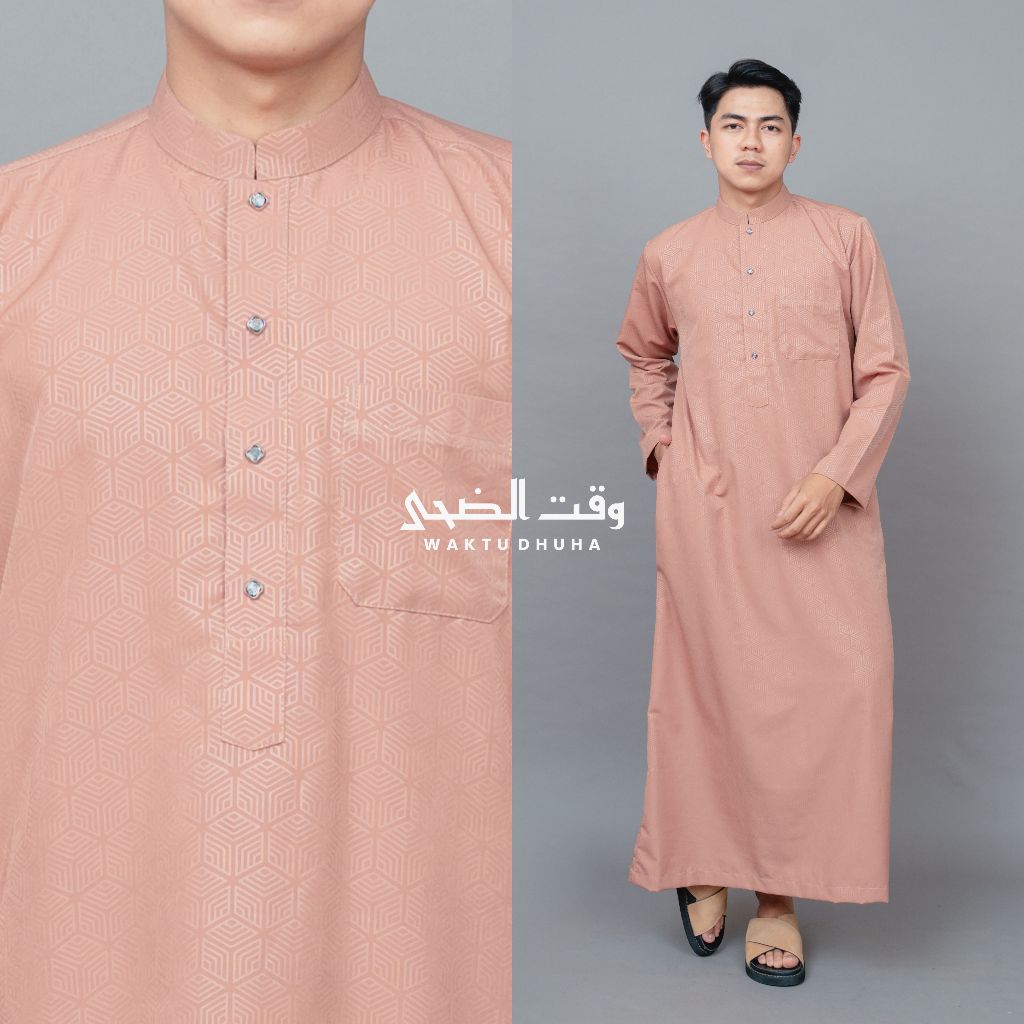 FREE ONGKIR WAKTU DHUHA - JUBAH MALIK GAMIS SLIMFIT PRIA LENGAN PANJANG PREMIUM