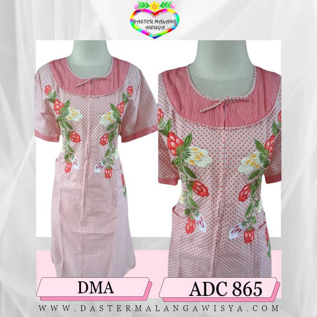 ADC 865 S Daster Katun Bordir Malang Awisya