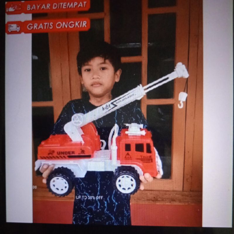 mainan anak mobil derek/pancing bahan berkualitas