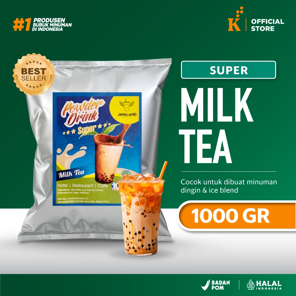 

Bubuk Minuman Bubble Powder Drink Rasa Milk Tea Super Javaland 1 kg