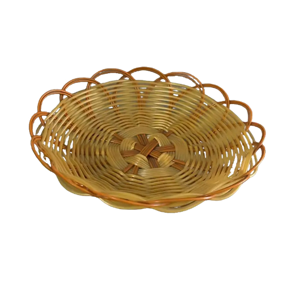 Piring Rotan Plastik Bulat Kecil (15cmx15cm) - Kitchenware
