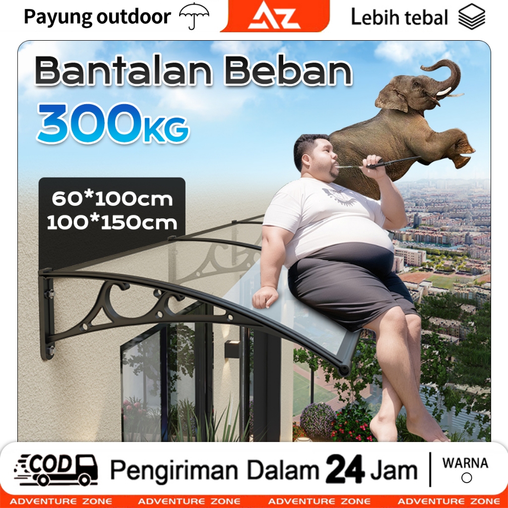 Canopy Kanopi atap Atap Transparan /UPF50+ /Bahan Tebal Anti jatuh Tahan api  Kanopi atap Atap Trans