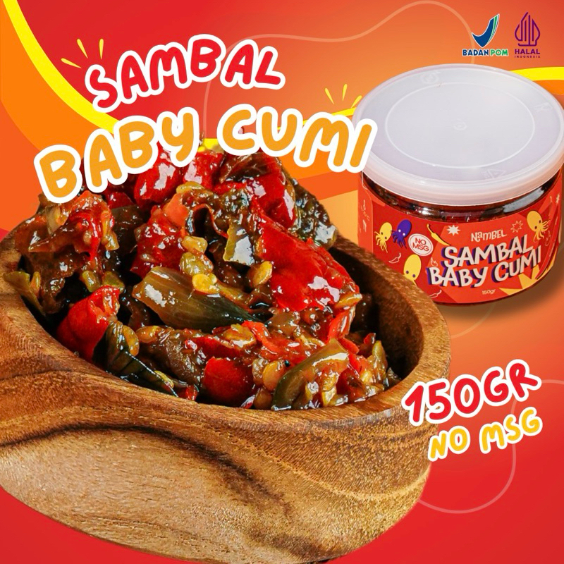 

Nambel - Sambal Baby Cumi - NO MSG - Sambal Lauk