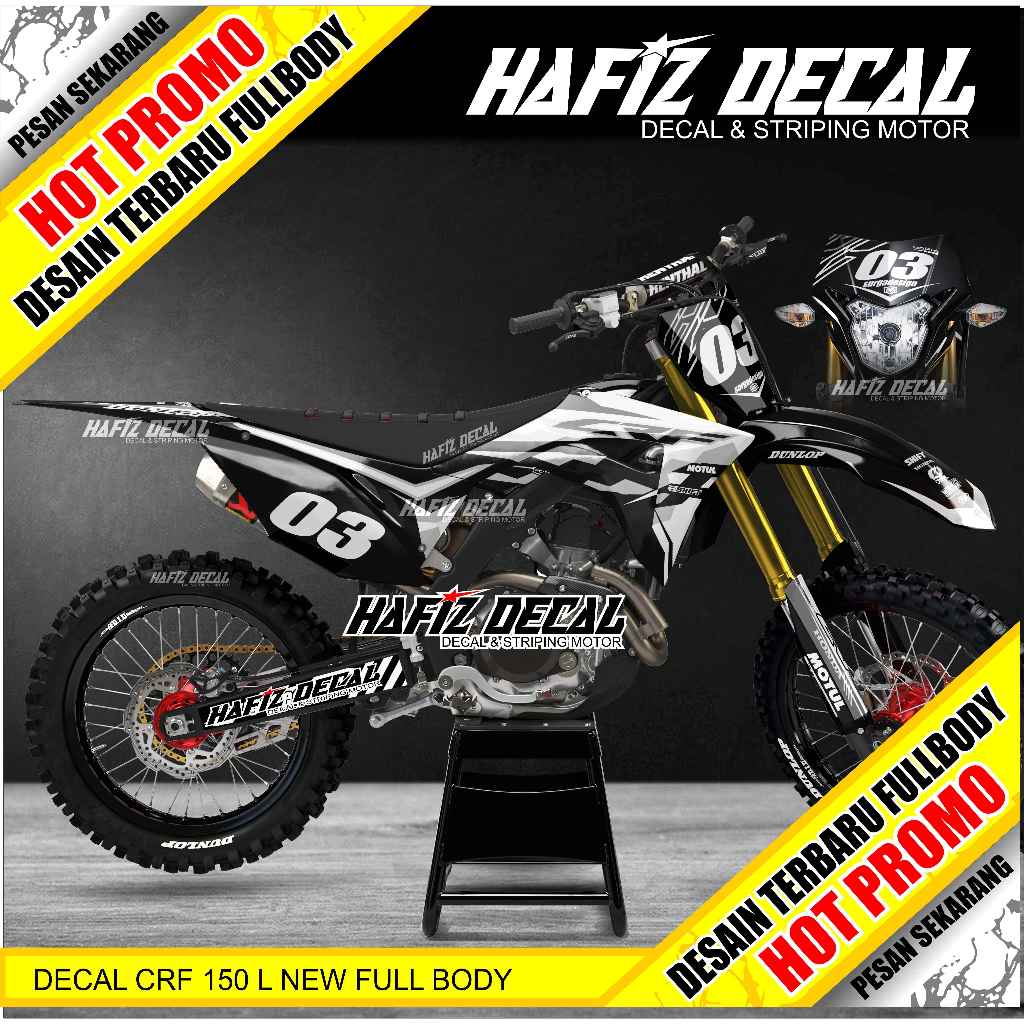 DECAL CRF 150 L FULL BODY, DECAL CRF, DECAL CRF 150 L, STICKER CRF 150L FULL BODY, STICKER CRF
