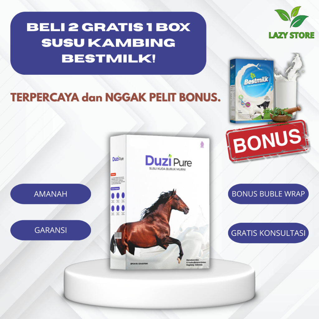 

BELI 2 BOX DUZI pure BONUS BESMILK - garansi jika palsu , produk jaminan original 100%