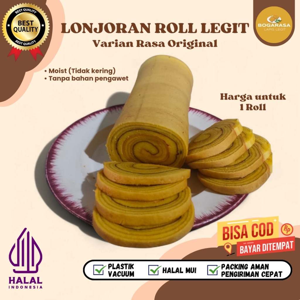 

Lapis Legit Lonjoran Roll Jumbo Lapis Legit Wisman Pemium Bolu Legit rasa Original 1roll 28cm
