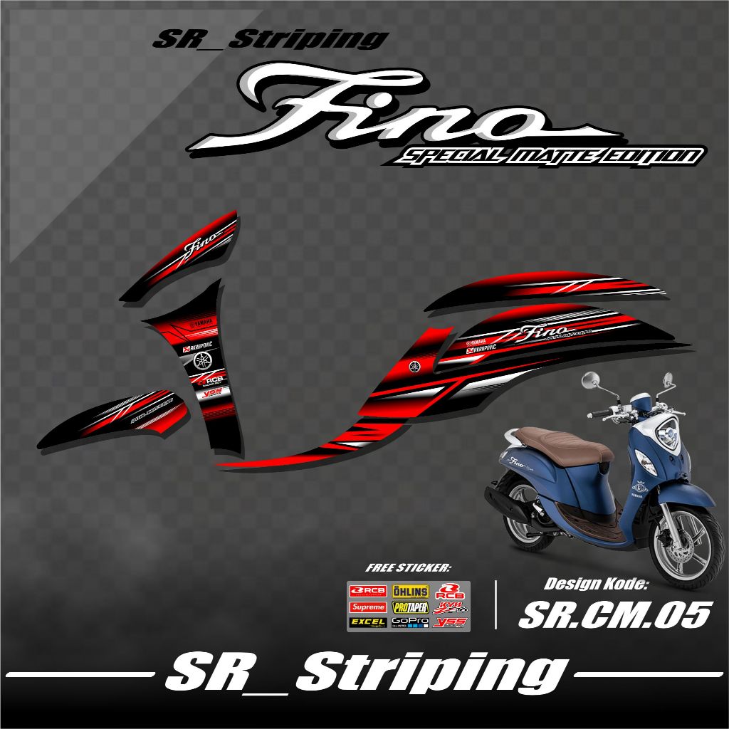 Striping Fino 125 Variasi - Stiker Fino 125 - Variasi Fino 125 - Sticker Fino 125 Variasi SR.05