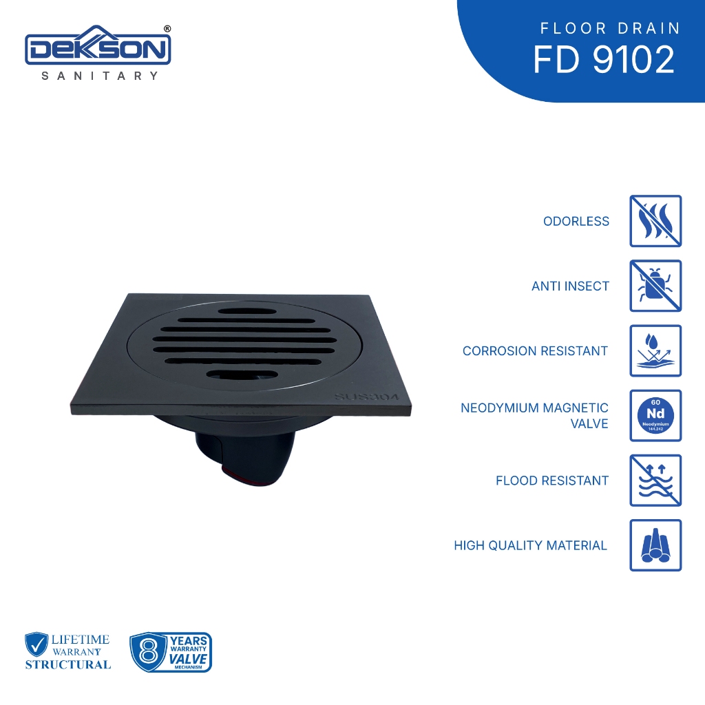 DEKKSON LUBANG SARINGAN AIR LANTAI KAMAR MANDI FLOOR DRAIN FD 9102