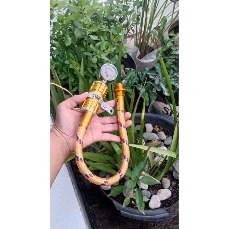 Tutup oli tabung hawa cnc indikator tekanan modifikasi motor Smash shogun 125