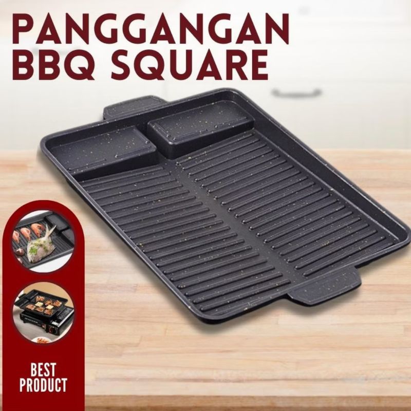 BMW Long Grill Pan Panggangan Kompor Korean BBQ Alat Bakar Sate Alat Pemanggang Daging