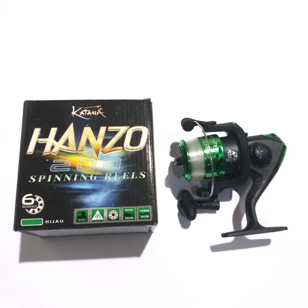 HOT DEALS Reel Spinning katana hanzo 200 rel murah rel plastik katana hanso Reel Spinning katana