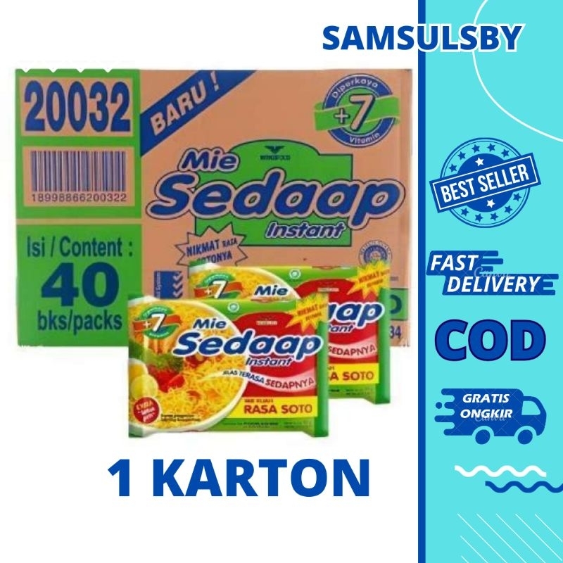 

Mie Sedaap Soto Mi instan kuah 1 dus (isi 40)