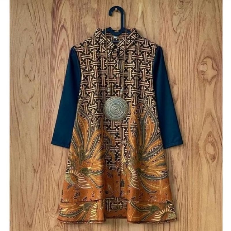 batik solo blus wanita lengan panjang lapis trickot