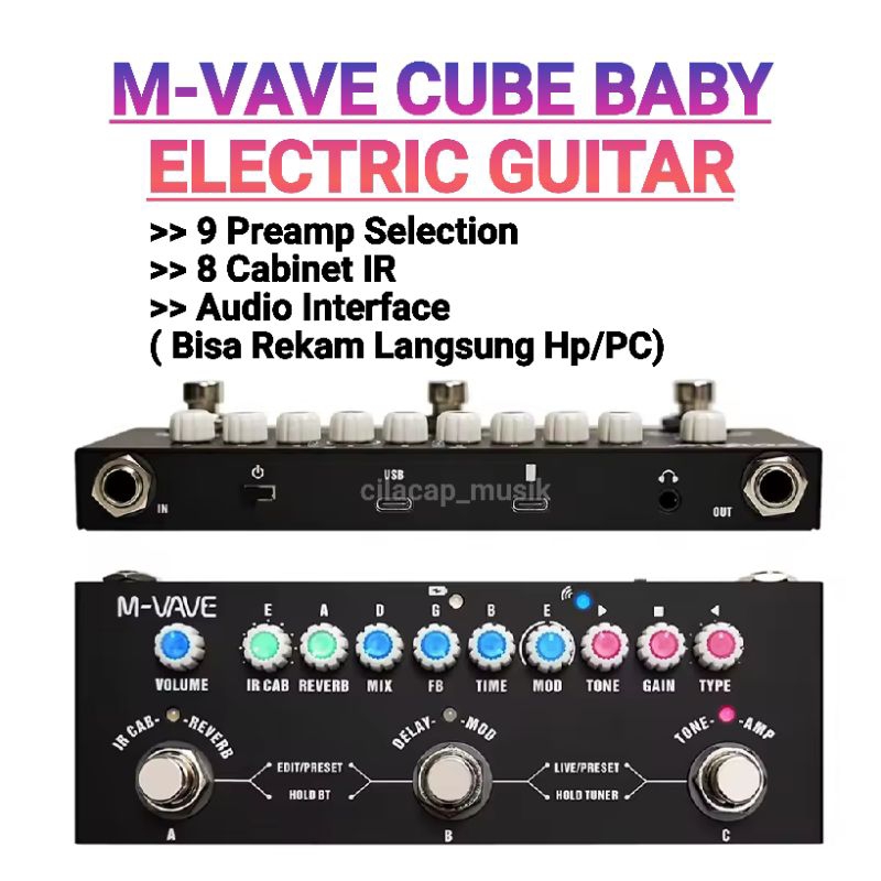 EFEK GITAR M VAVE CUBE BABY MVAVE CUBE BABY GITAR ELEKTRIK