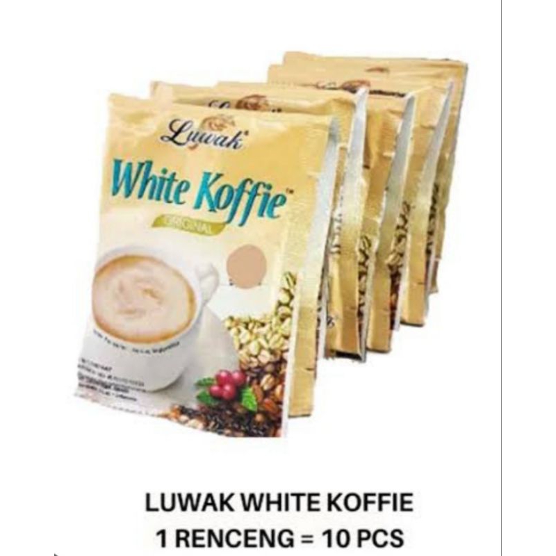 

1 Renceng Kopi LUWAK WHITE KOFFIE | Isi 10 pcs | 20 gr/pcs
