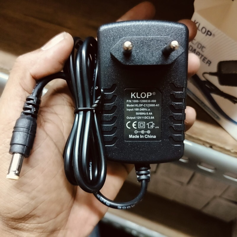 Adaptor 12V 1A DOUBLE JACK T Klop