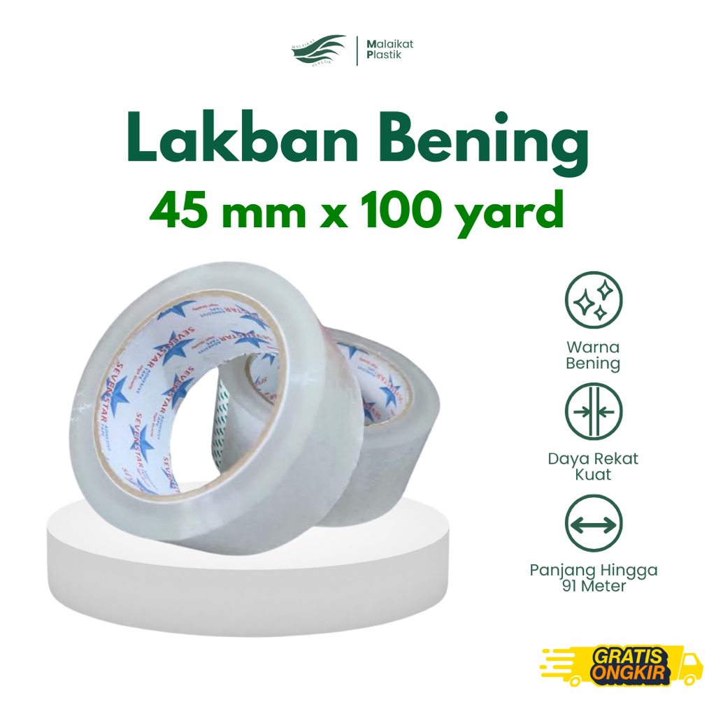 

Lakban Bening 45mm x 100yard Seven Star